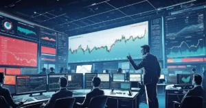 Ambiente de uma corretora de valores